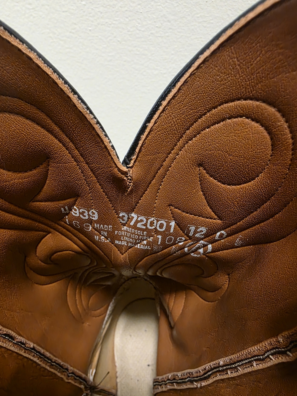 Acme USA Men's Western Leather Cowboy Boots - Burgundy - Picture 9 of 11